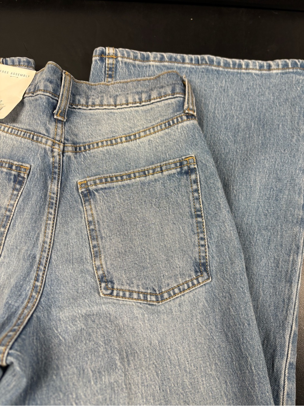 ree Assembly Women's Size 0 Flare Jeans Medium Wash High Rise Blue Jeans NWT - Picture 8 of 11